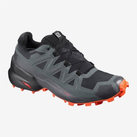 Salomon SPEEDCROSS 5 GTX Mens Trail Running Shoes Black UK VJID